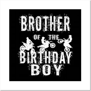 Brother Of The Birthday Boy Dirt Bike B-day Party design Posters and Art